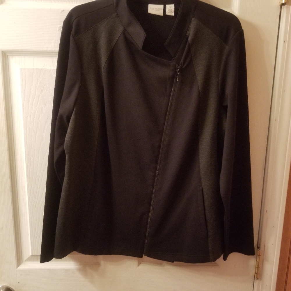 Weekends by Chicos jacket - black and gray